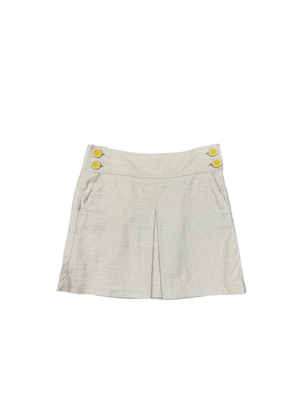 J Crew Linen Blend A Line Skirt Size 8 EUC - Picture 1 of 7